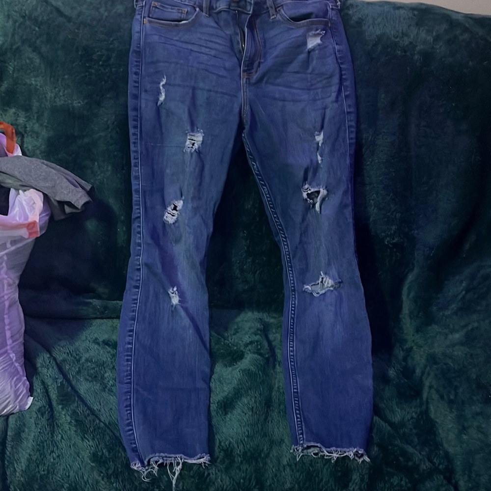High rise skinny jeans